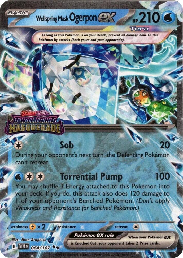 Twilight Masquerade Wellspring Mask Ogerpon [Stamped] Pokémon card